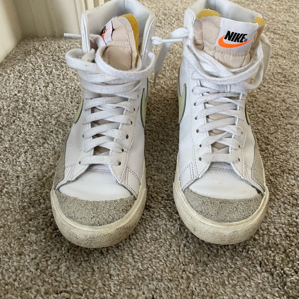 * Donating 5/30* Nike White and Gray High-Tops with Orange Logo